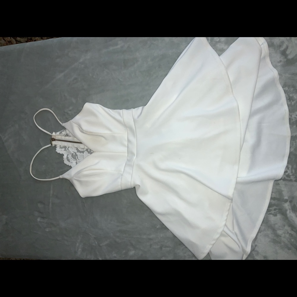 White mini dress